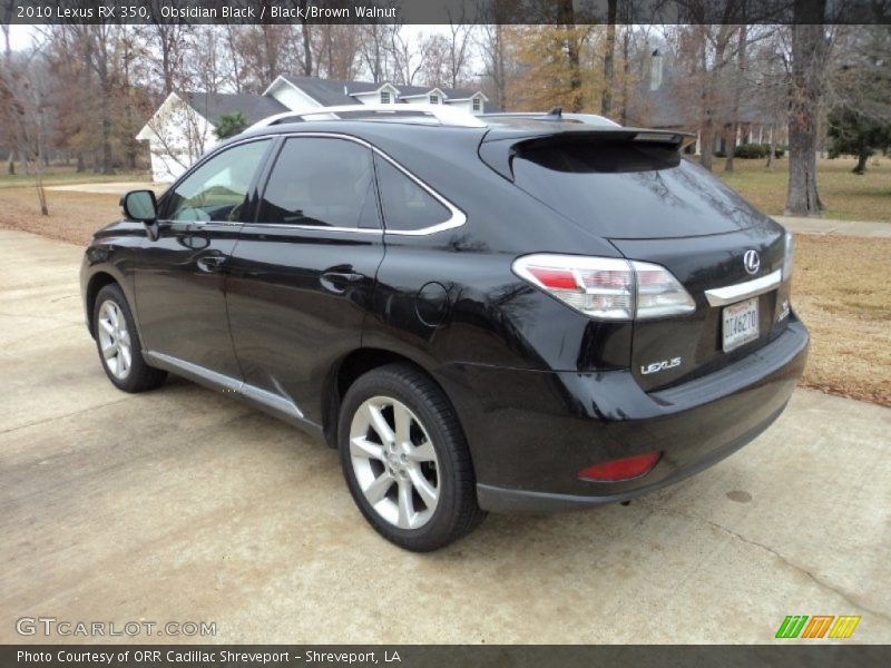 Obsidian Black / Black/Brown Walnut 2010 Lexus RX 350