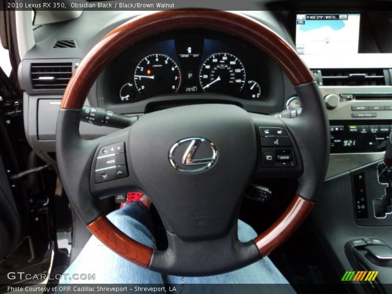 Obsidian Black / Black/Brown Walnut 2010 Lexus RX 350