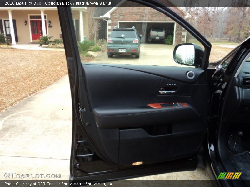 Obsidian Black / Black/Brown Walnut 2010 Lexus RX 350
