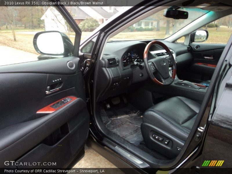 Obsidian Black / Black/Brown Walnut 2010 Lexus RX 350
