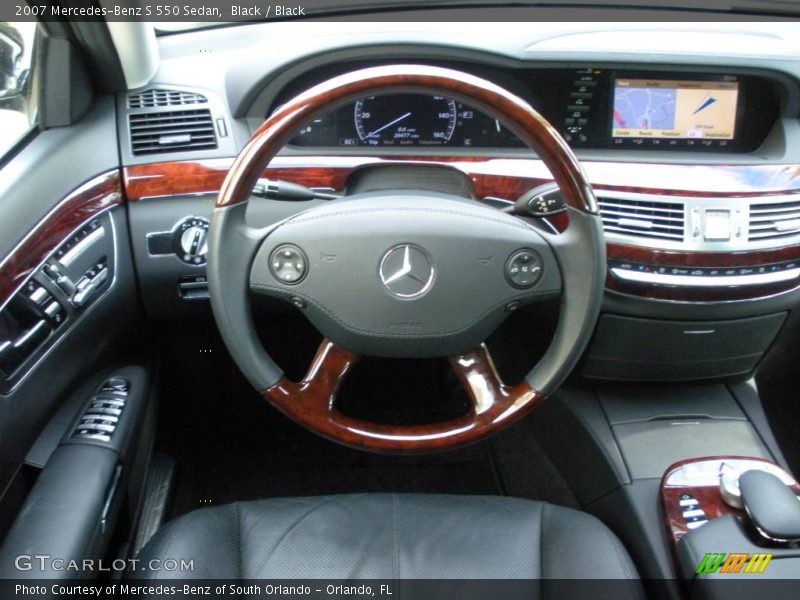 Black / Black 2007 Mercedes-Benz S 550 Sedan