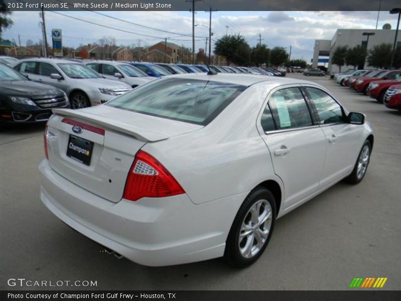 White Suede / Medium Light Stone 2012 Ford Fusion SE