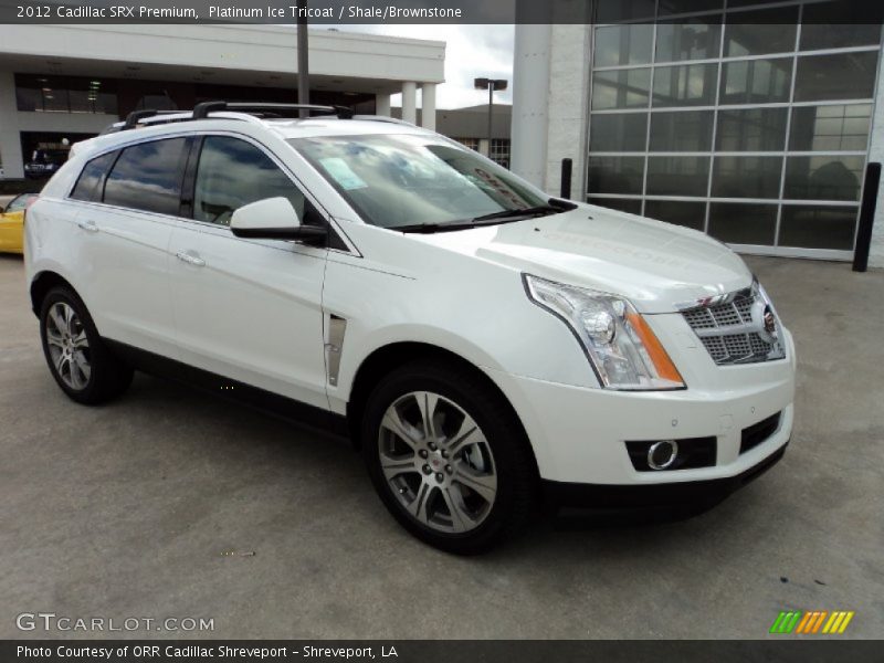 Platinum Ice Tricoat / Shale/Brownstone 2012 Cadillac SRX Premium