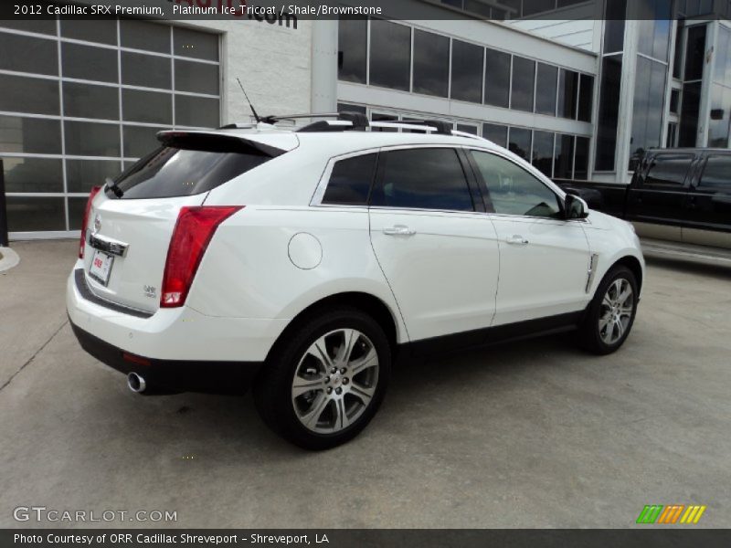 Platinum Ice Tricoat / Shale/Brownstone 2012 Cadillac SRX Premium
