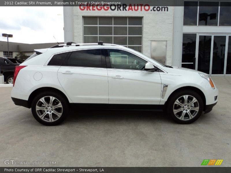 Platinum Ice Tricoat / Shale/Brownstone 2012 Cadillac SRX Premium
