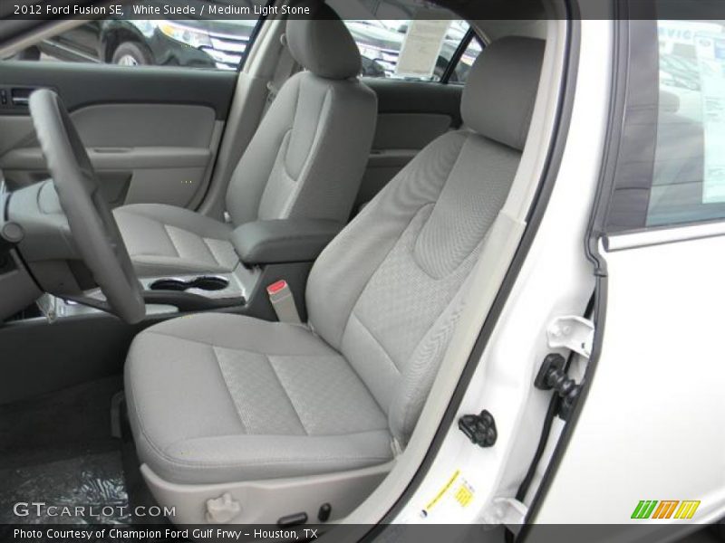 White Suede / Medium Light Stone 2012 Ford Fusion SE