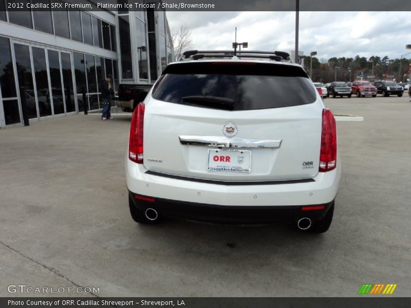 Platinum Ice Tricoat / Shale/Brownstone 2012 Cadillac SRX Premium