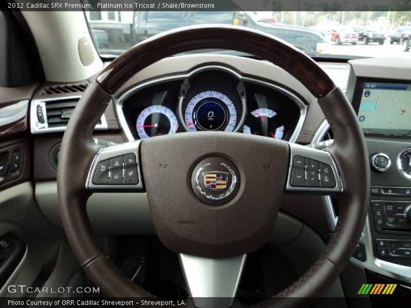 Platinum Ice Tricoat / Shale/Brownstone 2012 Cadillac SRX Premium