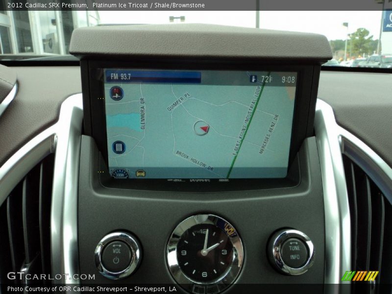 Platinum Ice Tricoat / Shale/Brownstone 2012 Cadillac SRX Premium