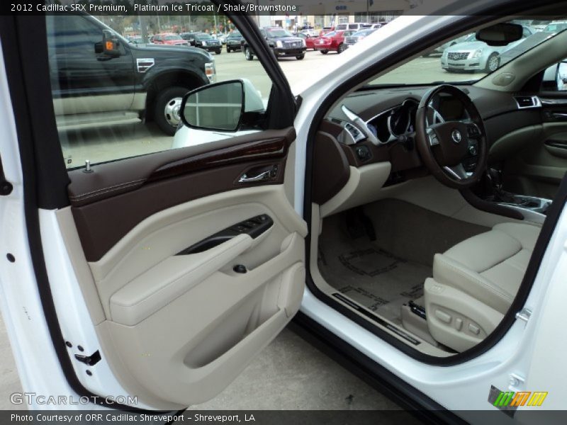Platinum Ice Tricoat / Shale/Brownstone 2012 Cadillac SRX Premium
