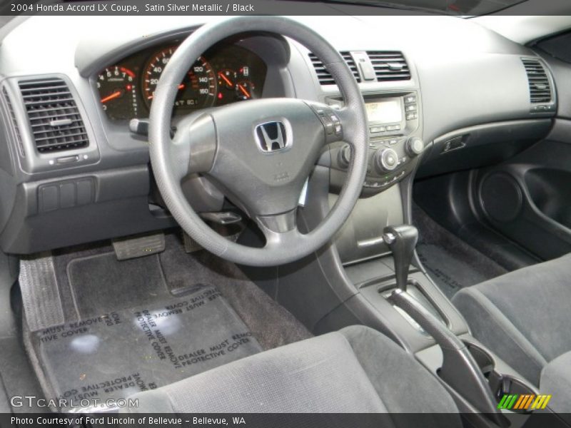 Satin Silver Metallic / Black 2004 Honda Accord LX Coupe