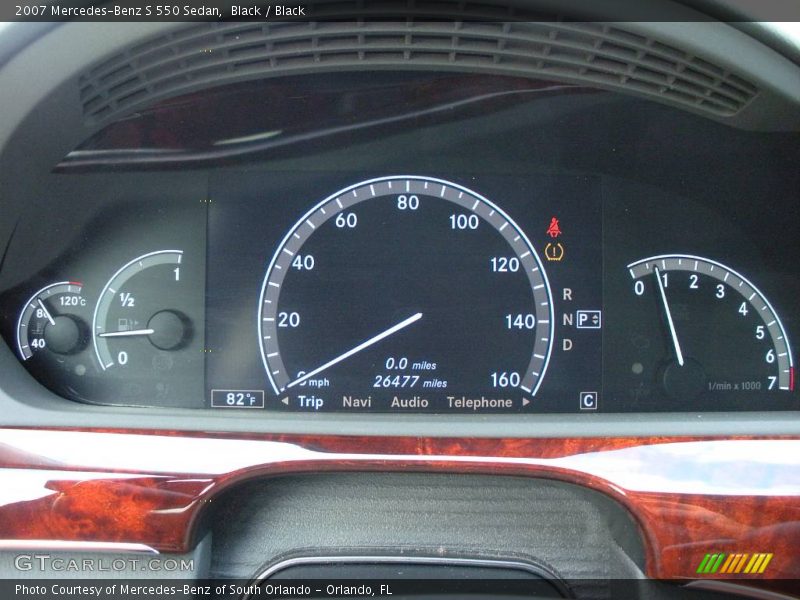 Black / Black 2007 Mercedes-Benz S 550 Sedan