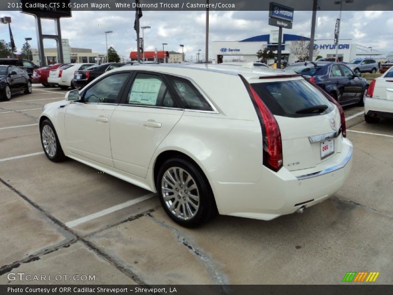 White Diamond Tricoat / Cashmere/Cocoa 2012 Cadillac CTS 3.6 Sport Wagon