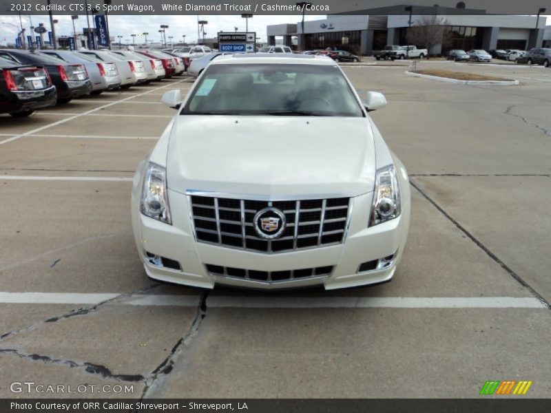 White Diamond Tricoat / Cashmere/Cocoa 2012 Cadillac CTS 3.6 Sport Wagon