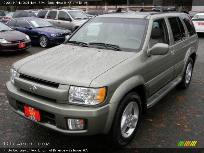 Silver Sage Metallic / Stone Beige 2001 Infiniti QX4 4x4