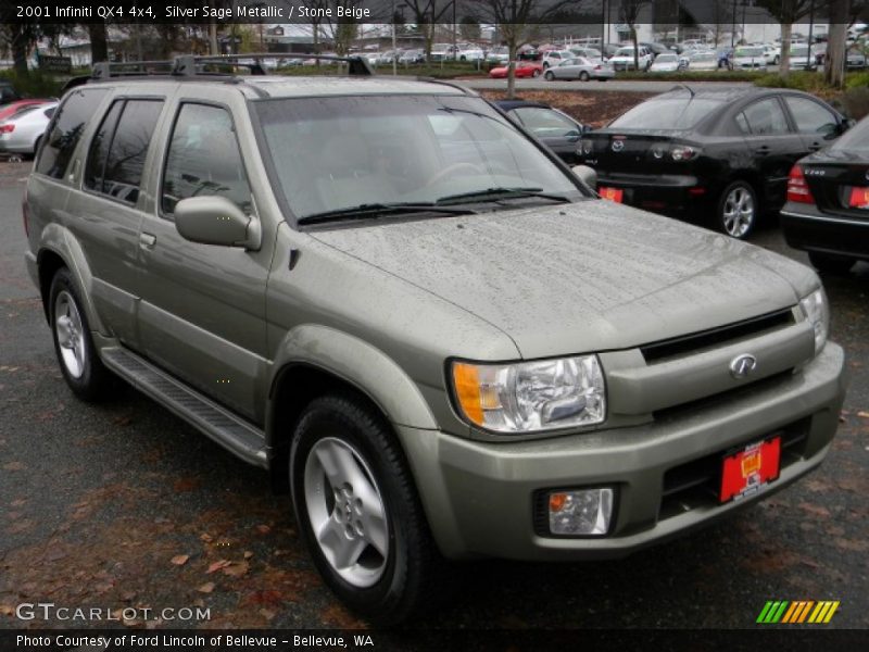 Silver Sage Metallic / Stone Beige 2001 Infiniti QX4 4x4