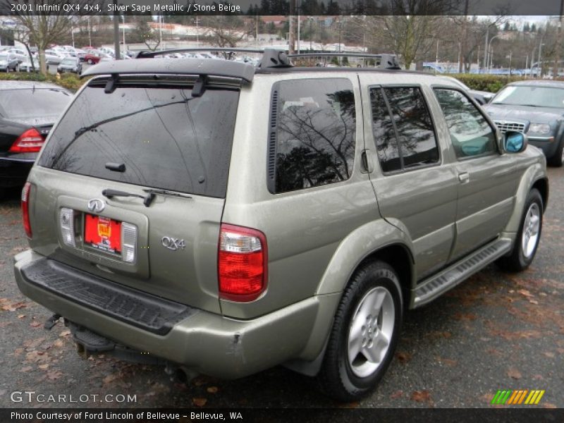 Silver Sage Metallic / Stone Beige 2001 Infiniti QX4 4x4