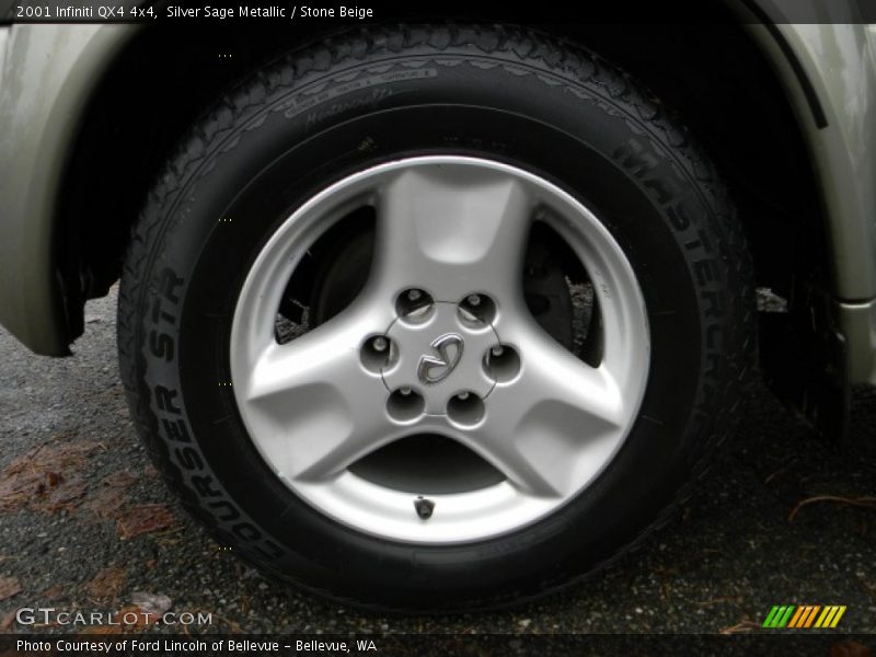 Silver Sage Metallic / Stone Beige 2001 Infiniti QX4 4x4