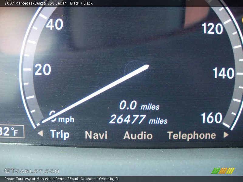 Black / Black 2007 Mercedes-Benz S 550 Sedan
