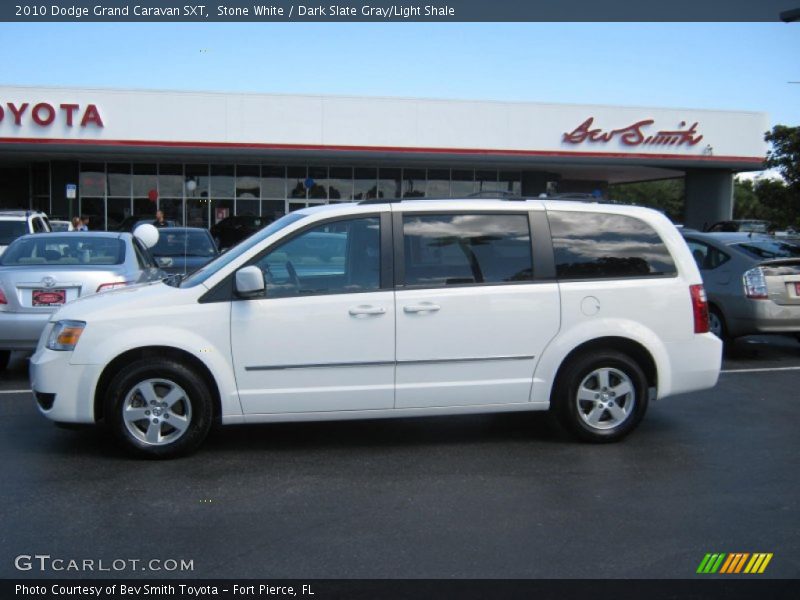 Stone White / Dark Slate Gray/Light Shale 2010 Dodge Grand Caravan SXT