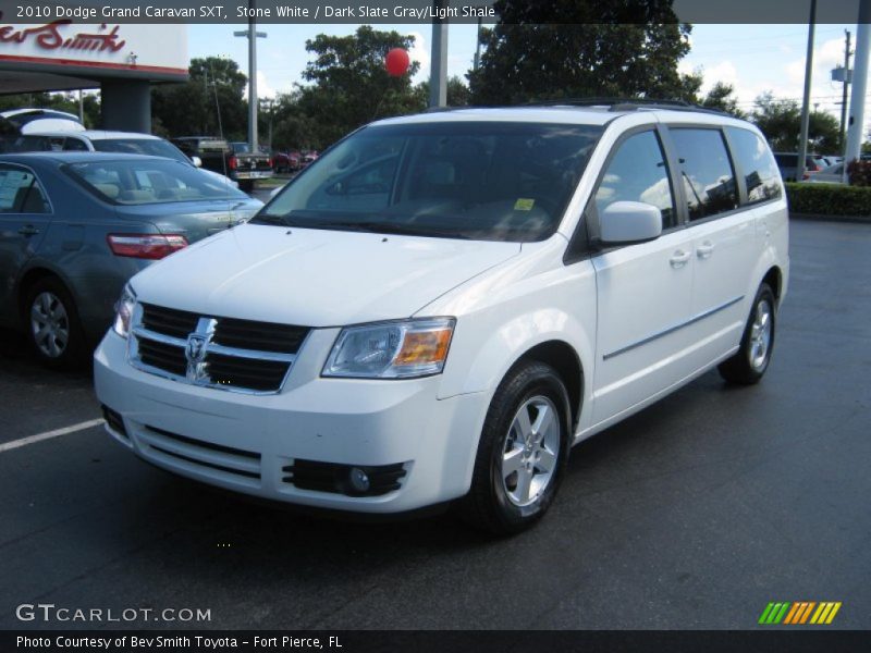 Stone White / Dark Slate Gray/Light Shale 2010 Dodge Grand Caravan SXT