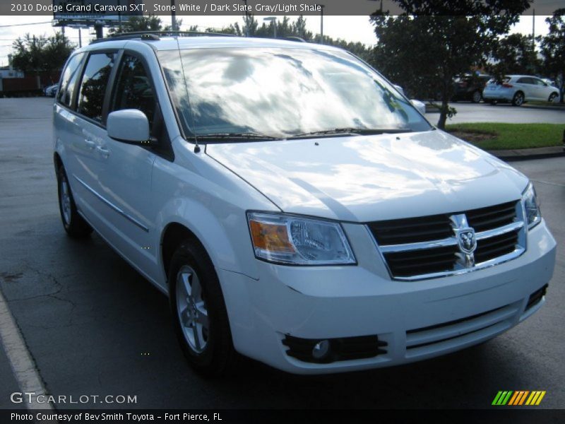 Stone White / Dark Slate Gray/Light Shale 2010 Dodge Grand Caravan SXT