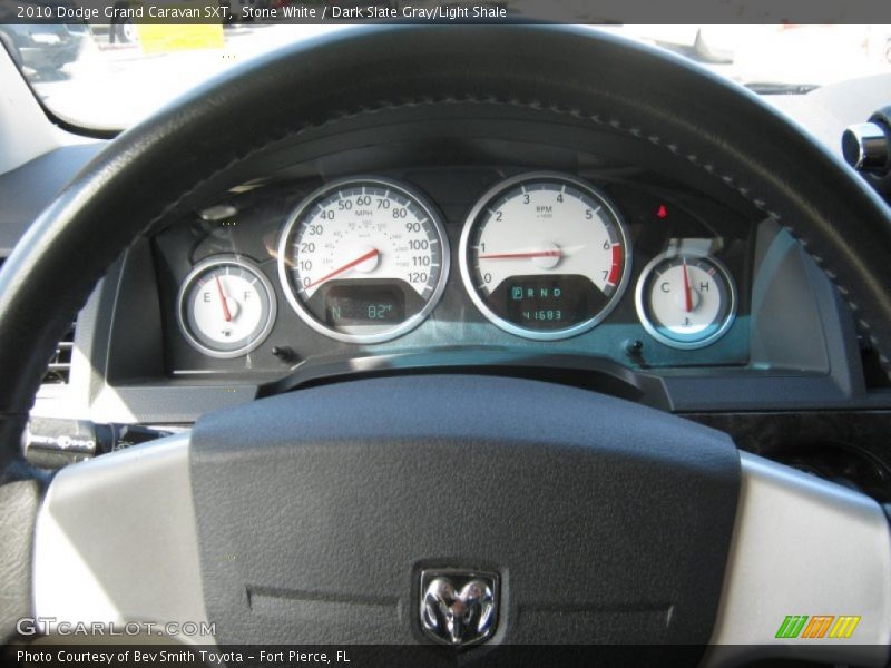 Stone White / Dark Slate Gray/Light Shale 2010 Dodge Grand Caravan SXT