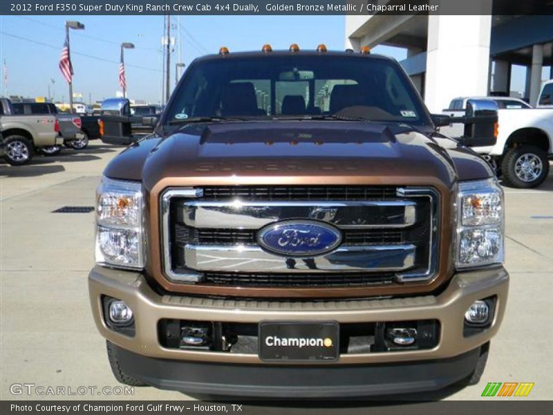 Golden Bronze Metallic / Chaparral Leather 2012 Ford F350 Super Duty King Ranch Crew Cab 4x4 Dually
