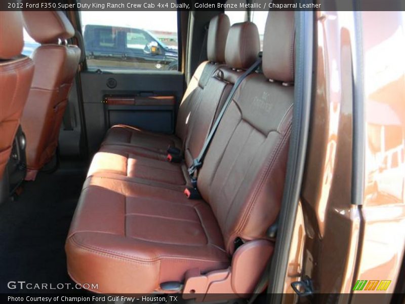  2012 F350 Super Duty King Ranch Crew Cab 4x4 Dually Chaparral Leather Interior