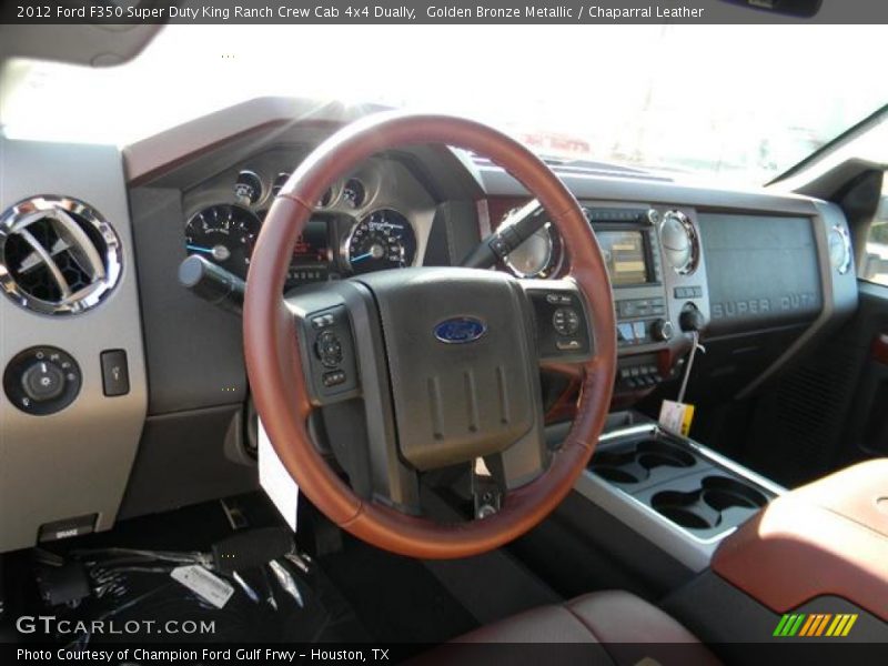 Golden Bronze Metallic / Chaparral Leather 2012 Ford F350 Super Duty King Ranch Crew Cab 4x4 Dually