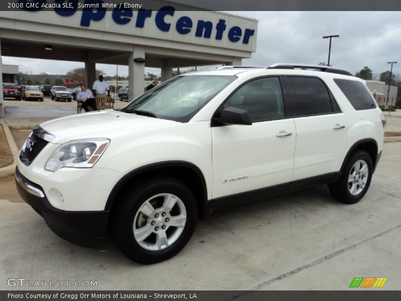 Summit White / Ebony 2008 GMC Acadia SLE