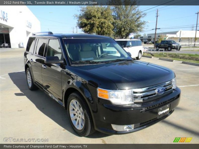 Tuxedo Black Metallic / Medium Light Stone 2012 Ford Flex SEL