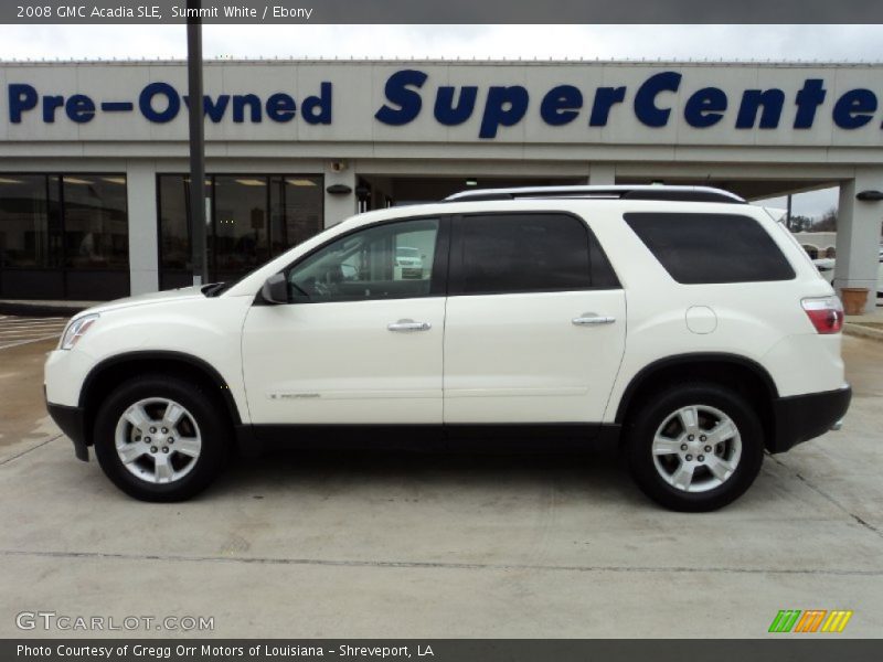 Summit White / Ebony 2008 GMC Acadia SLE