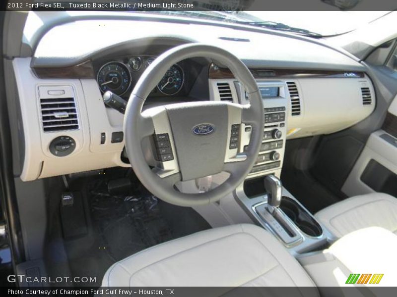 Tuxedo Black Metallic / Medium Light Stone 2012 Ford Flex SEL