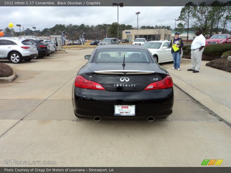 Black Obsidian / Graphite 2012 Infiniti G 37 Convertible