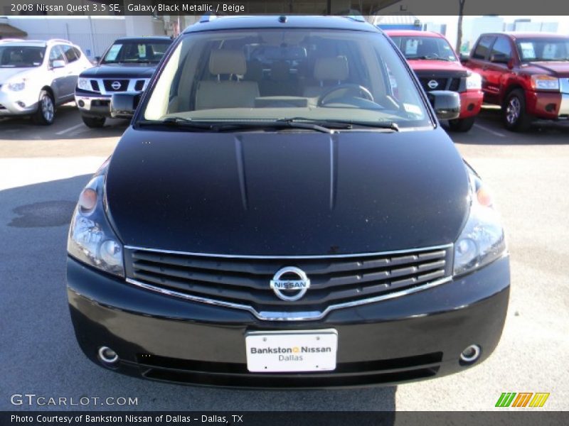 Galaxy Black Metallic / Beige 2008 Nissan Quest 3.5 SE