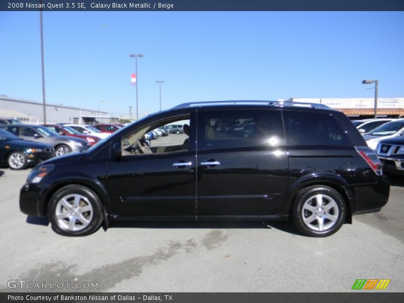 Galaxy Black Metallic / Beige 2008 Nissan Quest 3.5 SE