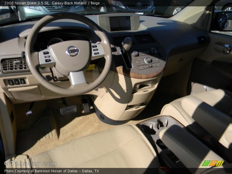 Galaxy Black Metallic / Beige 2008 Nissan Quest 3.5 SE