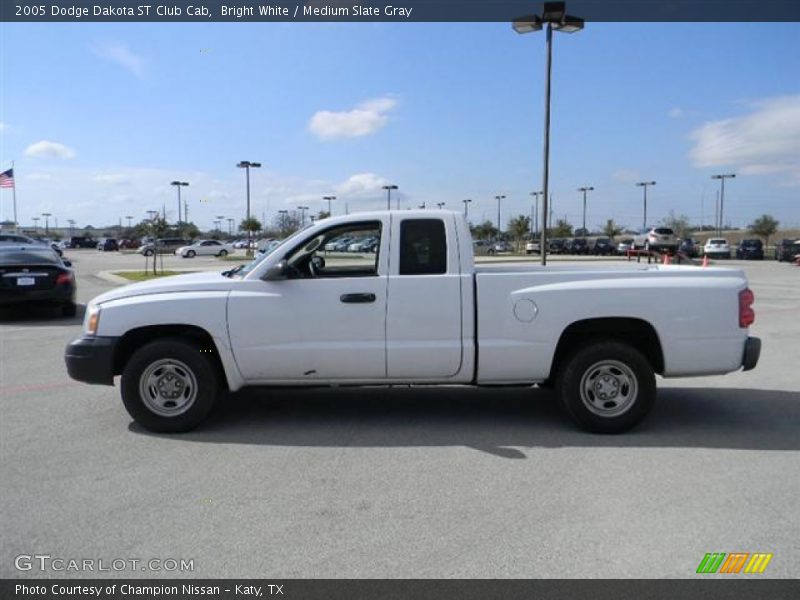 Bright White / Medium Slate Gray 2005 Dodge Dakota ST Club Cab