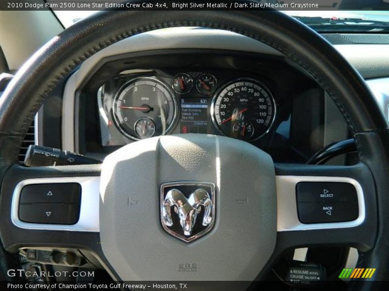 Bright Silver Metallic / Dark Slate/Medium Graystone 2010 Dodge Ram 2500 Lone Star Edition Crew Cab 4x4