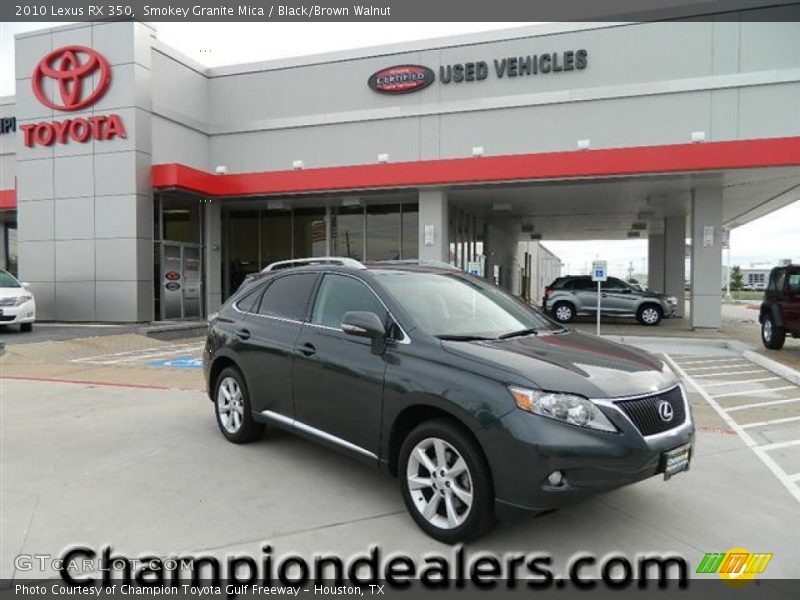 Smokey Granite Mica / Black/Brown Walnut 2010 Lexus RX 350