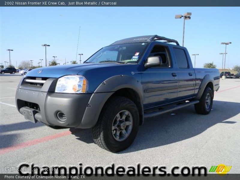 Just Blue Metallic / Charcoal 2002 Nissan Frontier XE Crew Cab