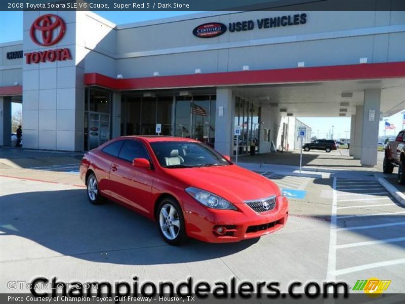 Super Red 5 / Dark Stone 2008 Toyota Solara SLE V6 Coupe