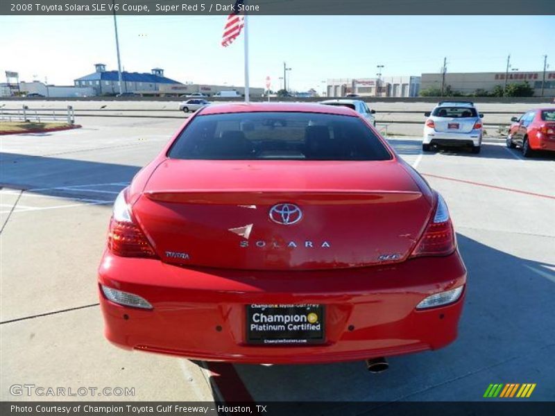 Super Red 5 / Dark Stone 2008 Toyota Solara SLE V6 Coupe