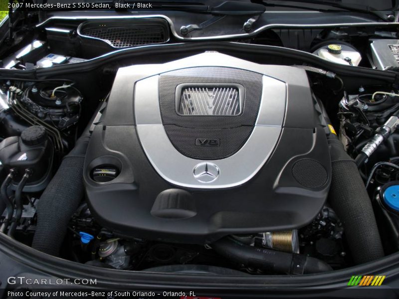 Black / Black 2007 Mercedes-Benz S 550 Sedan