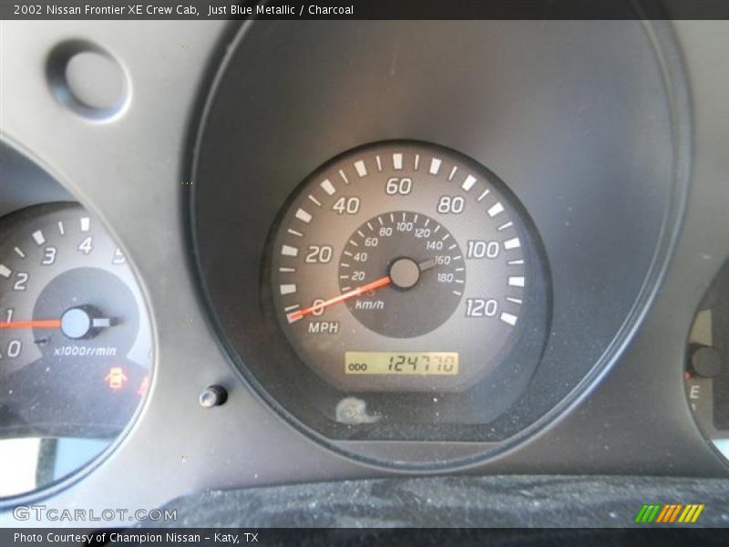 Just Blue Metallic / Charcoal 2002 Nissan Frontier XE Crew Cab
