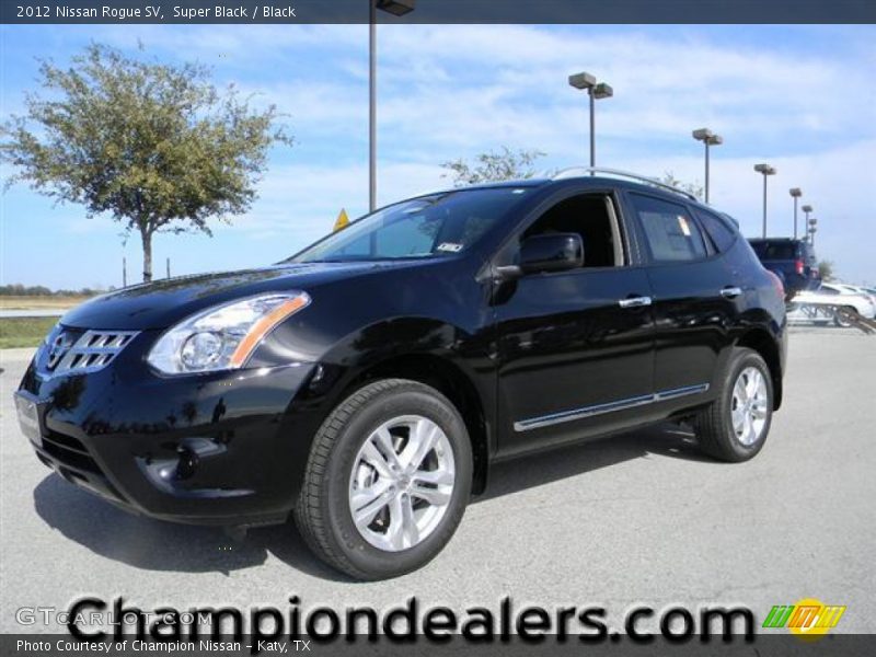 Super Black / Black 2012 Nissan Rogue SV