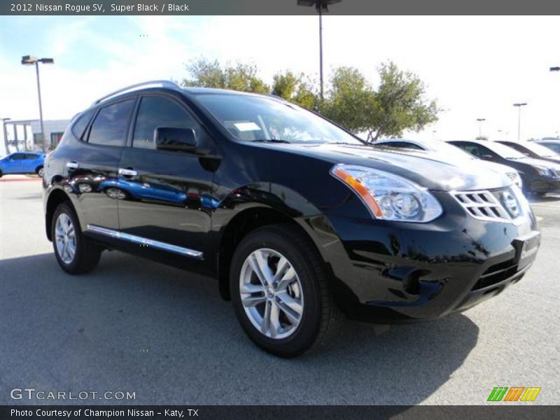 Super Black / Black 2012 Nissan Rogue SV