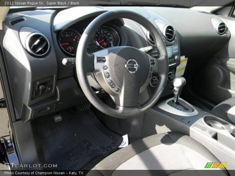 Super Black / Black 2012 Nissan Rogue SV