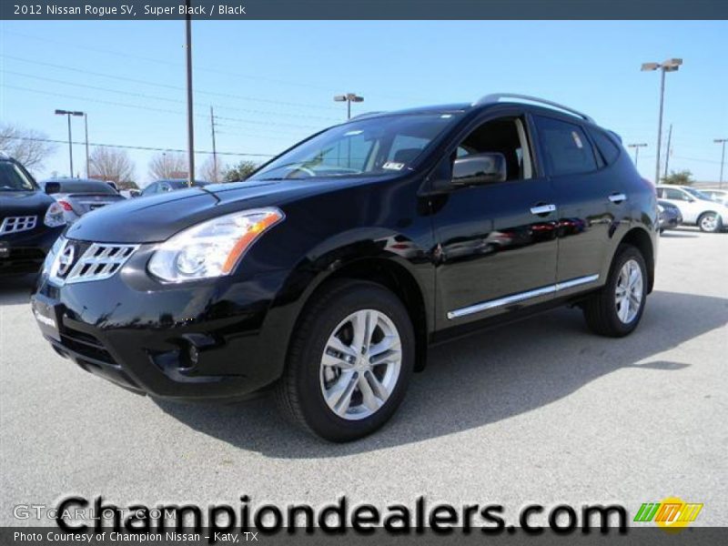 Super Black / Black 2012 Nissan Rogue SV